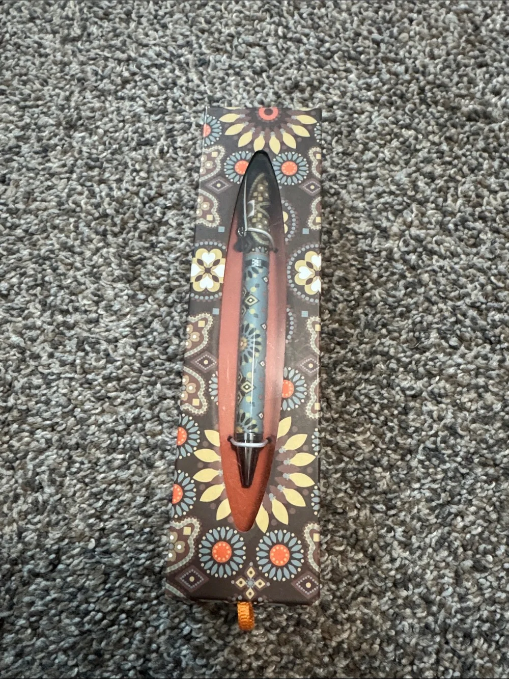 Vera Bradley Floral Pattern Pen in Teal, Brown, Orange, Yellow